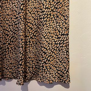 Free People Intimately Animal Print drapes skirt L NWT